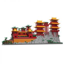 MOYU BLOCK MY92018 92018 non  ĐẠI ĐỒNG SƠN TÂY HANGKONG TEMPLE bộ đồ chơi xếp lắp ráp ghép mô hình Creator THE GREAT WALL Sáng Tạo 6183 khối