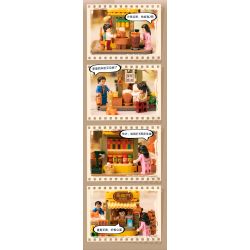 PANTASY 11020 non  CỬA HÀNG NGŨ CỐC VÀ DẦU HOÀI CỔ COFCO bộ đồ chơi xếp lắp ráp ghép mô hình City Thành Phố 500 khối