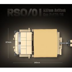 QuanGuan 100250 Quan Guan 100250 non  MÁY KÉO RSO/01 & SÚNG CHỐNG TĂNG 37MM bộ đồ chơi xếp lắp ráp ghép mô hình Military Army RSO/01 & 37MM ANTITANK GUN PAK35/36 Quân Sự Bộ Đội 606 khối