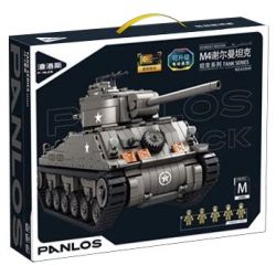 PanlosBrick 632020 Panlos Brick 632020 non  XE TĂNG M4 SHERMAN bộ đồ chơi xếp lắp ráp ghép mô hình Military Army Quân Sự Bộ Đội