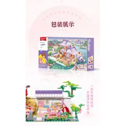 SLUBAN M38-B1078 B1078 1078 M38B1078 38-B1078 non  CÔ GÁI ĐẦY MÀU SẮC TRONG MƠ HỒNG QUÁN TRÀ bộ đồ chơi xếp lắp ráp ghép mô hình Girl Con Gái 981 khối