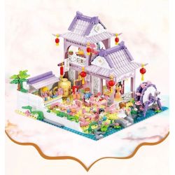 SLUBAN M38-B1078 B1078 1078 M38B1078 38-B1078 non  CÔ GÁI ĐẦY MÀU SẮC TRONG MƠ HỒNG QUÁN TRÀ bộ đồ chơi xếp lắp ráp ghép mô hình Girl Con Gái 981 khối