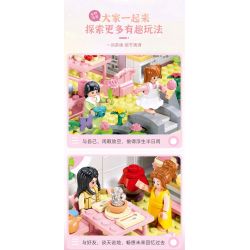 SLUBAN M38-B1078 B1078 1078 M38B1078 38-B1078 non  CÔ GÁI ĐẦY MÀU SẮC TRONG MƠ HỒNG QUÁN TRÀ bộ đồ chơi xếp lắp ráp ghép mô hình Girl Con Gái 981 khối