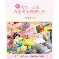 SLUBAN M38-B1078 B1078 1078 M38B1078 38-B1078 non  CÔ GÁI ĐẦY MÀU SẮC TRONG MƠ HỒNG QUÁN TRÀ bộ đồ chơi xếp lắp ráp ghép mô hình Girl Con Gái 981 khối