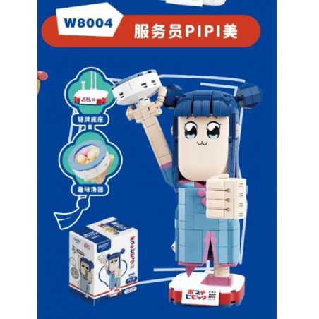 FUNIFY W8004 8004 non  CUỘC SỐNG HÀNG NGÀY CỦA POPPER VÀ PIPI CÔ HẦU BÀN XINH ĐẸP bộ đồ chơi xếp lắp ráp ghép mô hình Movie & Game Phim Và Trò Chơi
