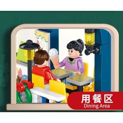 FORANGE FC1703 1703 non  DU LỊCH QUỸ ĐẠO TÀU THAM QUAN bộ đồ chơi xếp lắp ráp ghép mô hình City ORBITAL ADVENTURE SIGHTSEEING TRAIN Thành Phố 732 khối