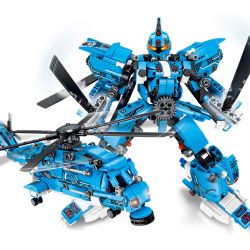 LE YI 81052 non  MÁY BIẾN HÌNH ĐIÊN CUỒNG BAY CHIẾN ĐẤU TRỰC THĂNG Z-18 bộ đồ chơi xếp lắp ráp ghép mô hình Military Army Quân Sự Bộ Đội 665 khối