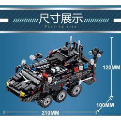 LE YI 81062 non  MACHINE FRENZY CHIẾN BINH CÔNG LÝ SWAT XE BỌC THÉP bộ đồ chơi xếp lắp ráp ghép mô hình Military Army Quân Sự Bộ Đội 688 khối