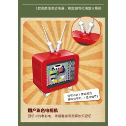 JIESTAR 58097 non  CƠN SỐT HIỆN ĐẠI 6 MẪU TV HOÀI CỔ ĐIỆN THOẠI ĐIỂN KÍNH VIỄN VỌNG THIÊN VĂN RADIO MÁY PHA CÀ PHÊ ESPRESSO CHIẾU KIỂU CŨ bộ đồ chơi xếp lắp ráp ghép mô hình Creator Sáng Tạo 487 khối