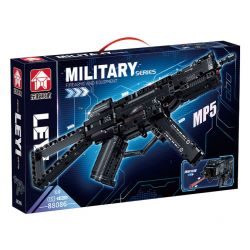 LE YI 88086 non  SÚNG TIỂU LIÊN MP5 bộ đồ chơi xếp lắp ráp ghép mô hình Military Army Quân Sự Bộ Đội 353 khối