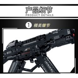 LE YI 88086 non  SÚNG TIỂU LIÊN MP5 bộ đồ chơi xếp lắp ráp ghép mô hình Military Army Quân Sự Bộ Đội 353 khối