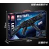 LE YI 88086 non  SÚNG TIỂU LIÊN MP5 bộ đồ chơi xếp lắp ráp ghép mô hình Military Army Quân Sự Bộ Đội 353 khối