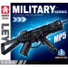 LE YI 88086 non  SÚNG TIỂU LIÊN MP5 bộ đồ chơi xếp lắp ráp ghép mô hình Military Army Quân Sự Bộ Đội 353 khối