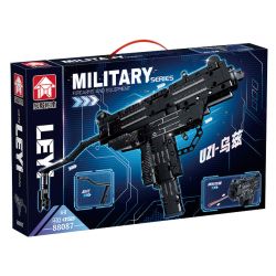 LE YI 88087 non  SÚNG TIỂU LIÊN UZI bộ đồ chơi xếp lắp ráp ghép mô hình Military Army Quân Sự Bộ Đội 402 khối