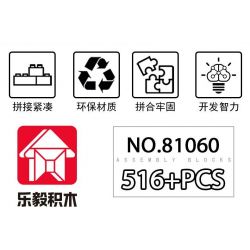 LE YI 81060 non  SÚNG TRƯỜNG TỰ ĐỘNG AK-47 bộ đồ chơi xếp lắp ráp ghép mô hình Military Army Quân Sự Bộ Đội 516 khối