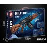 LE YI 81060 non  SÚNG TRƯỜNG TỰ ĐỘNG AK-47 bộ đồ chơi xếp lắp ráp ghép mô hình Military Army Quân Sự Bộ Đội 516 khối
