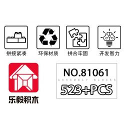 LE YI 81061 non  SÚNG CARBINE M4A1 bộ đồ chơi xếp lắp ráp ghép mô hình Military Army Quân Sự Bộ Đội 523 khối