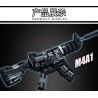 LE YI 81061 non  SÚNG CARBINE M4A1 bộ đồ chơi xếp lắp ráp ghép mô hình Military Army Quân Sự Bộ Đội 523 khối