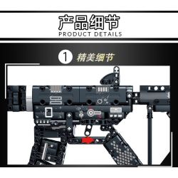 LE YI 81061 non  SÚNG CARBINE M4A1 bộ đồ chơi xếp lắp ráp ghép mô hình Military Army Quân Sự Bộ Đội 523 khối