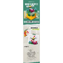 Kazi KY81114 81114 non  CÔN TRÙNG VÀ HOA CÓ 4 LOẠI BỌ RÙA LAN TRẮNG BƯỚM AGAVE ONG VIOLET CÁNH CỨNG CÂY THƠM bộ đồ chơi xếp lắp ráp ghép mô hình Creator INSECT AND FLOWERS Sáng Tạo 1134 khối