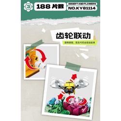 Kazi KY81114 81114 non  CÔN TRÙNG VÀ HOA CÓ 4 LOẠI BỌ RÙA LAN TRẮNG BƯỚM AGAVE ONG VIOLET CÁNH CỨNG CÂY THƠM bộ đồ chơi xếp lắp ráp ghép mô hình Creator INSECT AND FLOWERS Sáng Tạo 1134 khối