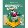 Kazi KY81114 81114 non  CÔN TRÙNG VÀ HOA CÓ 4 LOẠI BỌ RÙA LAN TRẮNG BƯỚM AGAVE ONG VIOLET CÁNH CỨNG CÂY THƠM bộ đồ chơi xếp lắp ráp ghép mô hình Creator INSECT AND FLOWERS Sáng Tạo 1134 khối