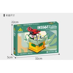 Kazi KY81114 81114 non  CÔN TRÙNG VÀ HOA CÓ 4 LOẠI BỌ RÙA LAN TRẮNG BƯỚM AGAVE ONG VIOLET CÁNH CỨNG CÂY THƠM bộ đồ chơi xếp lắp ráp ghép mô hình Creator INSECT AND FLOWERS Sáng Tạo 1134 khối