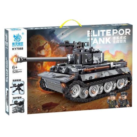 KUYU MOXING KY7068 7068 non  XE TĂNG CHIẾN ĐẤU CHỦ LỰC TIGER CỦA ĐỨC bộ đồ chơi xếp lắp ráp ghép mô hình Military Army Quân Sự Bộ Đội 528 khối