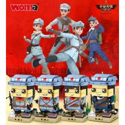 WOMA C0714 0714 non  NHỮNG NGƯỜI TIÊN PHONG TRƯỜNG CHINH VÀ THANH KIẾM TRẺ HÓA ĐẤT NƯỚC XIAO QIANG LAI HUA LIU ZAO BAI YE bộ đồ chơi xếp lắp ráp ghép mô hình Military Army Quân Sự Bộ Đội 662 khối
