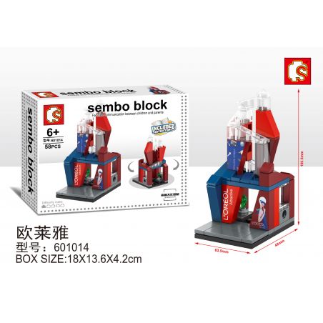SEMBO WEKKI VIGGI 601014 non  CỬA HÀNG MỸ PHẨM L'OREAL bộ đồ chơi xếp lắp ráp ghép mô hình City SEMBO BLOCK Thành Phố 58 khối