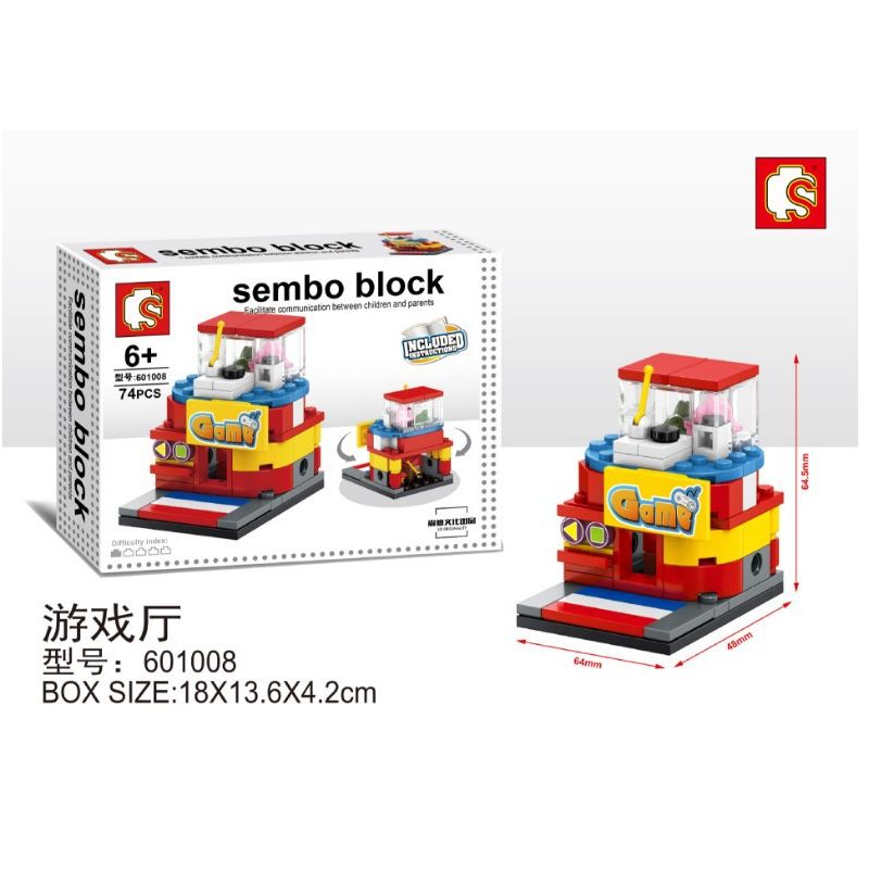 SEMBO WEKKI VIGGI 601008 non  PHÒNG CHƠI GAME bộ đồ chơi xếp lắp ráp ghép mô hình Creator SEMBO BLOCK Sáng Tạo 74 khối