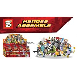 SY 1060 non  AVENGERS 3 NHÂN VẬT NHỎ 16 KIỂU bộ đồ chơi xếp lắp ráp ghép mô hình Marvel Super Heroes HEROES ASSEMBLE Siêu Anh Hùng Marvel 277 khối