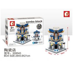 SEMBO WEKKI VIGGI SD6543 6543 non  CỬA HÀNG GỐM SỨ bộ đồ chơi xếp lắp ráp ghép mô hình Mini Modular SEMBO BLOCK CERAMIC SHOP Đường Phố Thu Nhỏ 234 khối