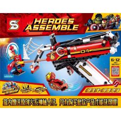 SY 7017 non  IRON MAN-SÚNG BẮN ĐẠN NHỰA MỀM CHARGE bộ đồ chơi xếp lắp ráp ghép mô hình  HEROSE ASSEMBLE Kỹ Thuật Công Nghệ Cao Mô Hình Phương Tiện 305 khối