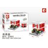 SEMBO WEKKI VIGGI SD6600 6600 non  NHÀ HÀNG THỨC ĂN NHANH KFC bộ đồ chơi xếp lắp ráp ghép mô hình Mini Modular SEMBO BLOCK KFC Đường Phố Thu Nhỏ 89 khối