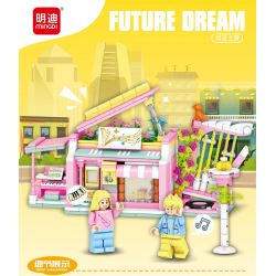 MINGDI LEIBAO 10171 non  DREAM MAKER GIẤC MƠ TÌM KIẾM ÂM THANH bộ đồ chơi xếp lắp ráp ghép mô hình City FUTURE DREAM Thành Phố 487 khối