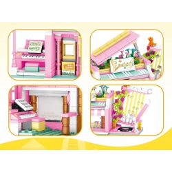 MINGDI LEIBAO 10171 non  DREAM MAKER GIẤC MƠ TÌM KIẾM ÂM THANH bộ đồ chơi xếp lắp ráp ghép mô hình City FUTURE DREAM Thành Phố 487 khối