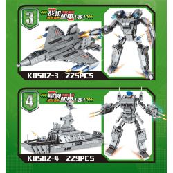 MINGDI LEIBAO K0502 0502 non  LỰC LƯỢNG VŨ TRANG TỔ HỢP WAR MECHA 4 bộ đồ chơi xếp lắp ráp ghép mô hình Military Army ARMED FORCES Quân Sự Bộ Đội 905 khối