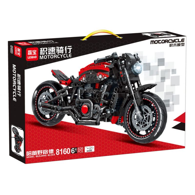 LEIBAO 8160 non  ĐẠP XE VỚI TỐC ĐỘ HARLEY WILD LUTHERAN bộ đồ chơi xếp lắp ráp ghép mô hình  MOTORCYCLE Kỹ Thuật Công Nghệ Cao Mô Hình Phương Tiện 826 khối