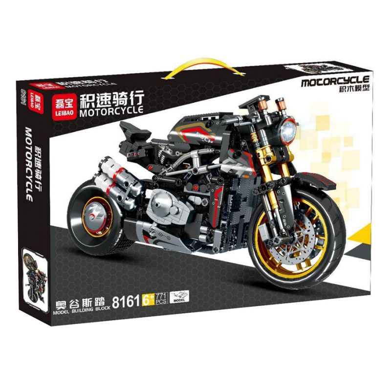 LEIBAO 8161 non  ĐẠP XE VỚI TỐC ĐỘ TÍCH LŨY OGUSTATA bộ đồ chơi xếp lắp ráp ghép mô hình  MOTORCYCLE Kỹ Thuật Công Nghệ Cao Mô Hình Phương Tiện 771 khối