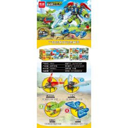 MINGDI LEIBAO K0633 0633 non  MÔ HÌNH NATURE GUARDIAN MECHA 8 bộ đồ chơi xếp lắp ráp ghép mô hình 905 khối