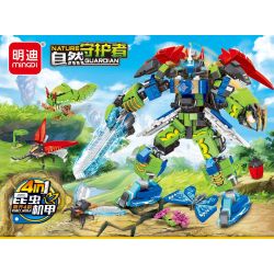 MINGDI LEIBAO K0633 0633 non  MÔ HÌNH NATURE GUARDIAN MECHA 8 bộ đồ chơi xếp lắp ráp ghép mô hình 905 khối