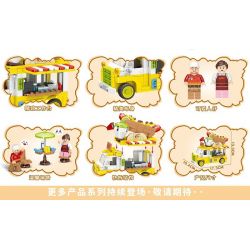 MINGDI LEIBAO 10140 non  TÌM XE BÁN ĐỒ ĂN HOT DOG VÂN bộ đồ chơi xếp lắp ráp ghép mô hình FOOD CART 502 khối
