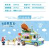 MINGDI LEIBAO 10141 non  TÌM XE BÁN ĐỒ ĂN GÀ RÁN CAY bộ đồ chơi xếp lắp ráp ghép mô hình FOOD CART 504 khối
