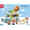MINGDI LEIBAO 10141 non  TÌM XE BÁN ĐỒ ĂN GÀ RÁN CAY bộ đồ chơi xếp lắp ráp ghép mô hình FOOD CART 504 khối