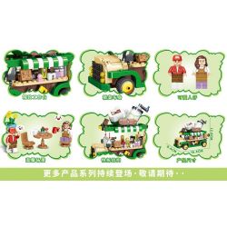 MINGDI LEIBAO 10142 non  TÌM XE BÁN ĐỒ ĂN RICH COFFEE TRUCK bộ đồ chơi xếp lắp ráp ghép mô hình FOOD CART 513 khối