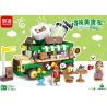 MINGDI LEIBAO 10142 non  TÌM XE BÁN ĐỒ ĂN RICH COFFEE TRUCK bộ đồ chơi xếp lắp ráp ghép mô hình FOOD CART 513 khối