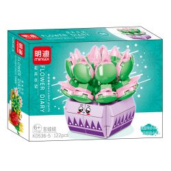 MINGDI LEIBAO K0536 0536 non  NHẬT KÝ HOA MỌNG NƯỚC bộ đồ chơi xếp lắp ráp ghép mô hình Creator SUCCULENT PLANTS Sáng Tạo 919 khối