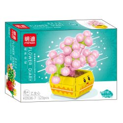 MINGDI LEIBAO K0536 0536 non  NHẬT KÝ HOA MỌNG NƯỚC bộ đồ chơi xếp lắp ráp ghép mô hình Creator SUCCULENT PLANTS Sáng Tạo 919 khối