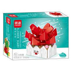 MINGDI LEIBAO K0536 0536 non  NHẬT KÝ HOA MỌNG NƯỚC bộ đồ chơi xếp lắp ráp ghép mô hình Creator SUCCULENT PLANTS Sáng Tạo 919 khối